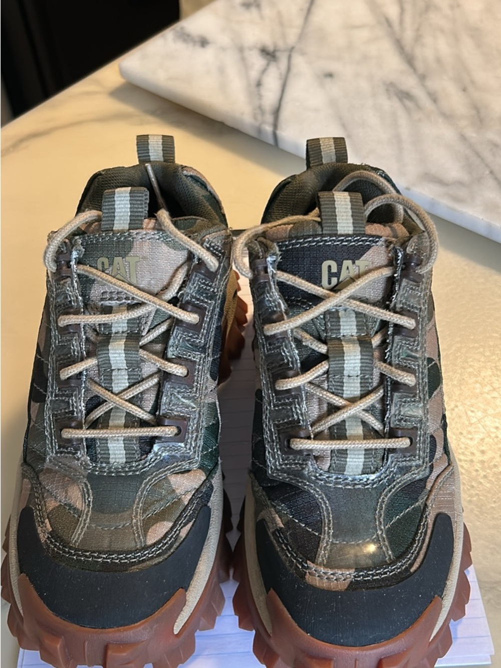CAT (caterpillar)Camouflage Trail Sneakers - Green/Brown